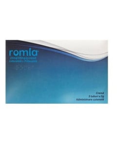 Romla 25 mg / 25 mg / g x 5 tuburi x 5 g crema