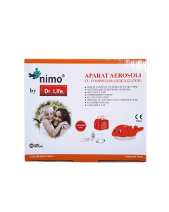 Aparat aerosoli nebulizator cu compresor, delfin Nimo, Dr.Life