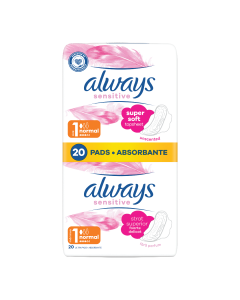 Absorbante Ultra Sensitive Normal Duo, 20 bucati, Always