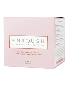 Absorbante din bumbac organic, Normal, 12 bucati, Enroush