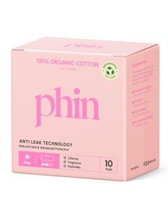 Absorbante de zi din Bumbac Organic, 10 bucati, Phin