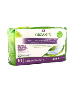 Absorbante extra din bumbac organic pentru incontinenta, 10 bucati, Organyc