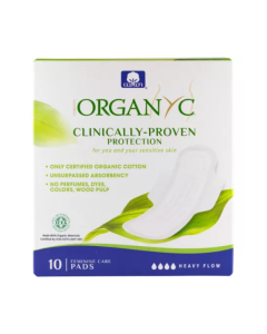 Absorbante intime din bumbac organic pentru noapte, 10 bucati, Organyc