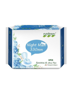 Absorbante Sensitive Night, 8 bucati, Nateen