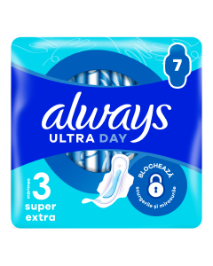 Absorbante Ultra Day Super Extra, marimea 3, 7 bucati, Always