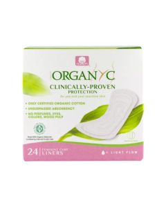 Absorbante zilnice din bumbac organic ambalate individual, 24 bucati, Organyc