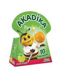 Acadele Propolis C cu mere verzi, 10 bucati, Akadika 