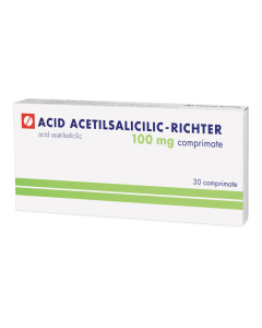 Acid Acetilsalicilic, 100 mg, 30 comprimate, Gedeon Richter