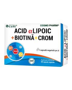 Cosmopharm Acid Alfa Lipoic cu Biotina si Crom, 30 capsule