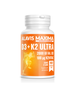 D3+K2 Ultra, 60 capsule moi, Alavis Maxima