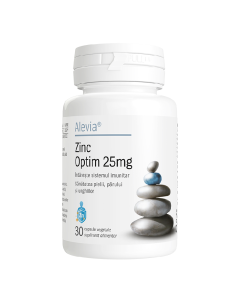 Zinc Optim 25mg, 30 comprimate, Alevia