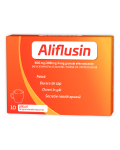 Aliflusin 500 mg/200 mg/4 mg, 10 plicuri granule efervescente, Zdrovit