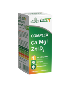 Sirop Alinan Ostart Complex Ca Mg Zn D3, 200ml, Fiterman Pharma