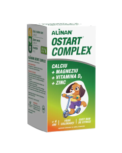 Sirop Alinan Ostart Complex Ca Mg Zn D3, 200ml, Fiterman Pharma