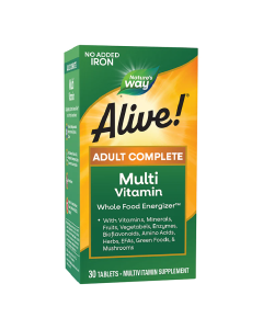 Multivitamine fara fier adaugat Alive Nature's Way, 30 tablete, Secom