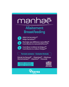 Allaitement, 20 capsule vegetale, Manhae