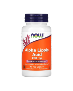 Acid alfa lipoic 250 mg, 60 capsule, Now Foods