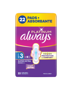 Absorbante Platinum Super Extra, marimea 3, 22 bucati, Always