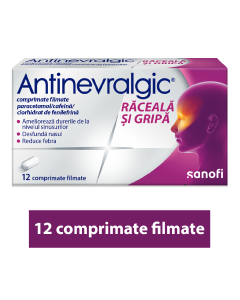 Antinevralgic raceala si gripa, 12 comprimate, Sanofi