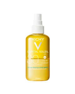 Apa de protectie solara cu acid hialuronic, pentru față și corp SPF30 Capital Soleil, 200ml, Vichy