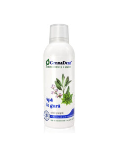 Apa de gura cu salvie si argila GennaDent, 500 ml, VivaNatura