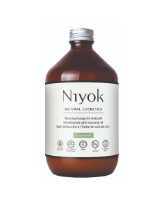 Apa de gura cu ulei de cocos si menta, 500 ml, Niyok