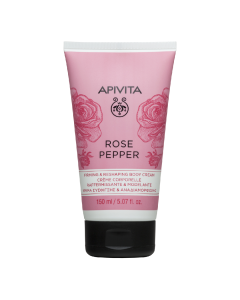 Crema corp cu trandafir si piper, 150 ml, Apivita 