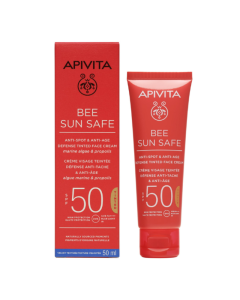 Crema protectie solara coloranta anti-pete SPF50 Bee Sun Safe, 50 ml, Apivita