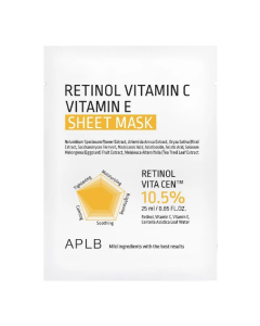 Masca tip servetel cu Retinol, Vitamina C si Vitamina E, 25 ml, APLB