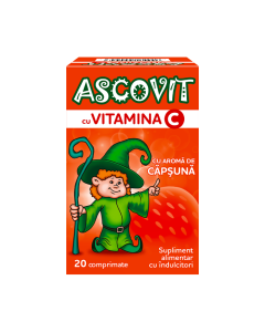 Ascovit 100mg, aroma capsuni 20 comprimate EPH