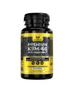 Ashwagandha KSM-66 Premium, 600 mg, 60 capsule vegane, Boost4Life