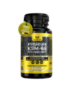 Ashwagandha KSM-66 Premium, 600 mg, 60 capsule vegane, Boost4Life