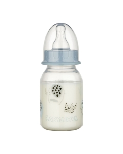 Biberon PP, fara BPA, tetina rotunda, flux lent, diverse modele, 120ml, 1 bucata, Babynova