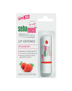 Balsam dermatologic protector pentru buze cu SPF 30 Strawberry, 4.8 g, Sebamed