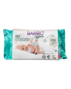 Şerveţele umede, 80 bucati, Bambo Nature