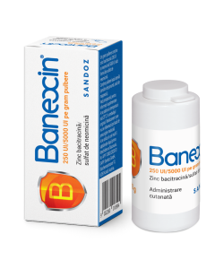 Baneocin pulbere, 10 g, ajutor in caz de rani, cicatrici