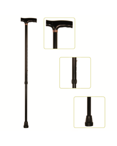 Baston ortopedic reglabil din aluminiu de culoare neagra