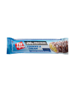 Baton proteic Cookies and Cream Delight, 60g, FitSpo