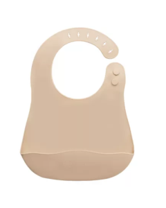 Baveta din silicon cu buzunar, 6 luni+, Bubble Beige, Appekids