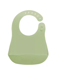 Baveta din silicon cu buzunar, 6 luni+, Raw Green, Appekids