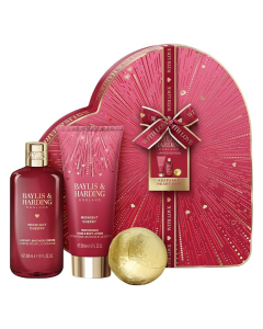 Set de ingrijire Midnight Cherry Luxury Heart, 3 piese, Baylis & Harding