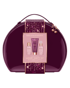 Set cadou în portfard Wild Cherry & Vanilla, 3 piese, Baylis & Harding