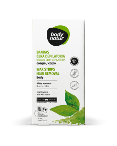 Benzi depilatoare pentru corp, 16 benzi+2 servetele post-epilare, Body Natur