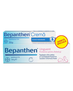Pachet Unguent Bepanthen 100g + Crema Bepanthen 30g, Bayer