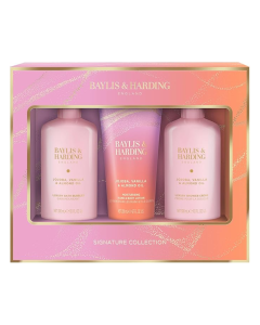 Set de ingrijire corp, Jojoba, Vanilie & Ulei de migdale Luxury Essentials, 3 piese Baylis&Harding
