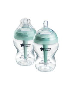Set biberoane Advanced Anti-colici, cu autosterilizare, 0 luni+ Natural Start, 2*260ml, Tommee Tippee