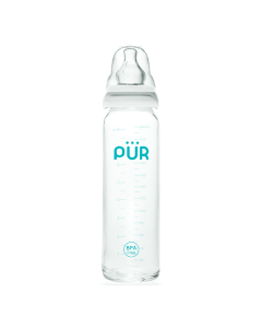 Biberon din sticla, 240ml, PUR 