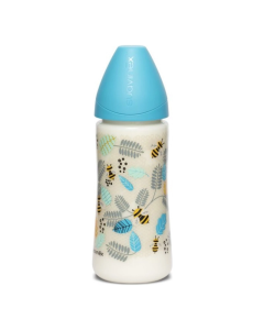 Biberon cu debit dens, albina albastra, Fusion, 360 ml, Suavinex 