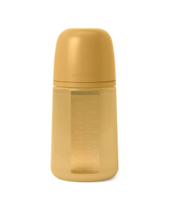 Biberon din silicon SX Pro Colour Essence, debit mediu, mustar, 240 ml, Suavinex 