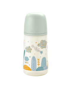 Biberon tetina fiziologica SX Pro Dreams, debit mediu, albastru, 270ml, Suavinex